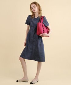 TOCCA 【A4サイズ対応】RIBBON FRILL CANVASTOTE キャンバストートバッグ