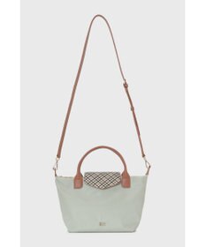 DAKS 【2WAY】ナイロン×牛革 ハウスチェック トートバッグ
