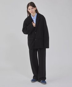 WEGO 【ウエストゴム/MLサイズ展開/ユニセックス着用ITEM】ボンディングワイドスウェットパンツ