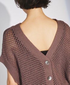 GRACE CONTINENTAL メッシュ2wayニットトップ