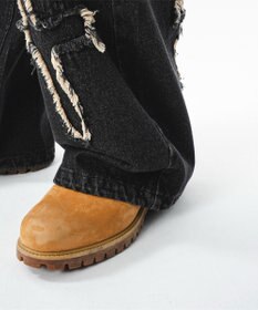 WEGO 【ユニセックス着用ITEM】フリンジデニムパンツ