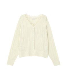 Green Parks レースドッキングニットカーディガン