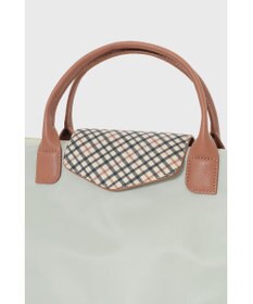 DAKS 【2WAY】ナイロン×牛革 ハウスチェック トートバッグ