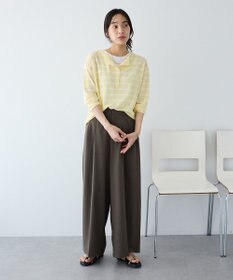 CRAFT STANDARD BOUTIQUE シアーボーダーヘンリーネックロンT