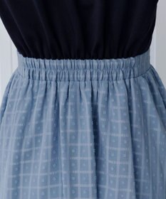 Tiaclasse 【洗える】異素材ドッキングワンピース