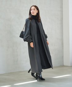 #Newans 【セレモニーにも】〈亀恭子さんコラボ〉ボリュームスリーブロングワンピース