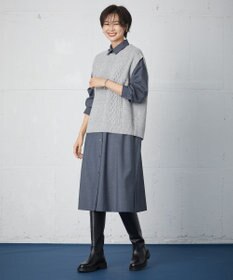 J.PRESS LADIES 【洗える】アラン ニットベスト