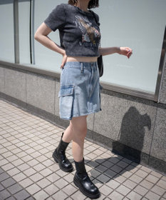 WEGO ヴィンテージウォッシュグラフィックリブT