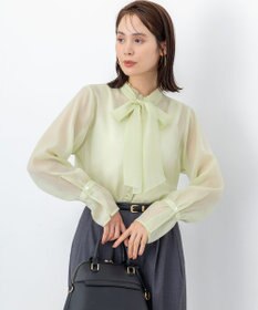 組曲 L 【WEB限定】シャイニーオーガンボウタイ付き ブラウス