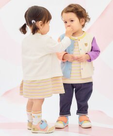 MIKI HOUSE HOT BISCUITS 【80-120cm】【Everyday Series】天竺素材 ワンポイントカーディガン