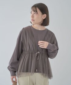 Green Parks ＳＥＴ２点　チュールベスト＋ロンＴＥＥ