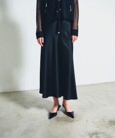 GRACE CONTINENTAL サテンバイアスロングスカート
