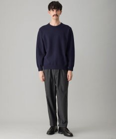 UNFILO MENS 【洗える/抗菌防臭】スムースシルキーニット クルー