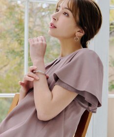 Tiaclasse 【UVケア・接触冷感】“あまラク” シフォンフレアスリーブカットソーチュニック