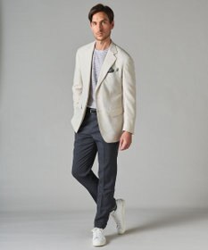 GOTAIRIKU ロングセラー【洗える/折り目加工/シワになりにくい/ウエストアジャスター】ウォッシャブル サマーウール100％パンツ_定番色(ノータック)23/24年モデル