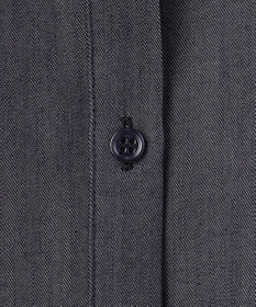 ICB 【洗える】リアクティブソフトデニム バンドカラーシャツ