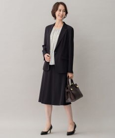 自由区 【XSサイズ～/洗える】ダブルフェイススーティング セミフレアスカート