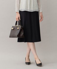 自由区 【XSサイズ～/洗える】ダブルフェイススーティング セミフレアスカート