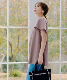 Tiaclasse 【UVケア・接触冷感】“あまラク” シフォンフレアスリーブカットソーチュニック