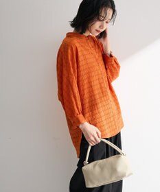 Green Parks シアーチェック７分袖シャツ