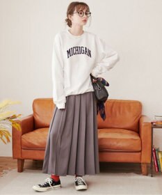 WEGO 【ANGIE VINTAGE】カレッジロゴプリントスウェット