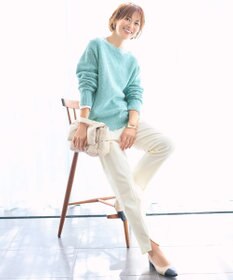 自由区 L 【17号サイズまで展開・SHIHOさん着用】ジョーゼットニット パンツ