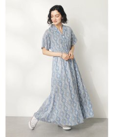 CRAFT STANDARD BOUTIQUE インド綿オープンカラーワンピース