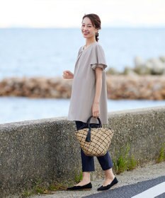 Tiaclasse 【UVケア・接触冷感】“あまラク” シフォンフレアスリーブカットソーチュニック