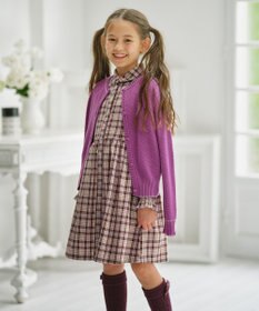 150-160㎝】リセチェックシャツ ワンピース / 組曲 KIDS