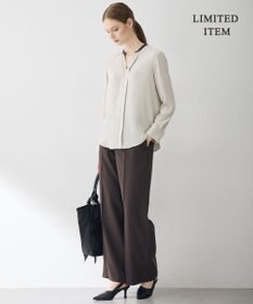ICB L 【6/12-6/28期間限定・受注生産・WEB限定】BackSatinAmunzen キーネックブラウス