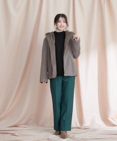 Tiaclasse 【日本製・洗える】すふれ起毛ワイドパンツ