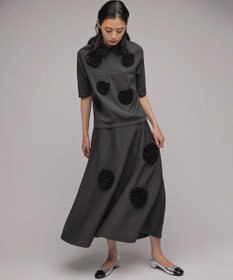 組曲 S 【組曲×setsuko sagittaire】ボンボンフラワーニット スカート