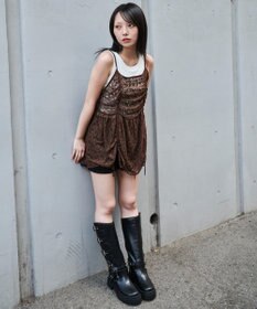 WEGO ドロストデザインキャミワンピース