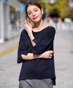 ANY SIS 【アイスタッチ】ボートネックニット プルオーバー