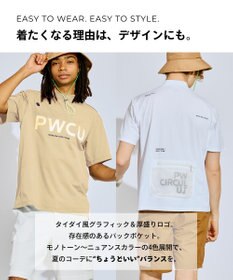 PW CIRCULUS 【吸水速乾 / UV遮蔽率99% UVカット / ストレッチ】【MEN】バックメッシュポケットモックT ゴルフ