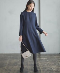 組曲 【WEB限定】ウールジョーゼット フレアワンピース