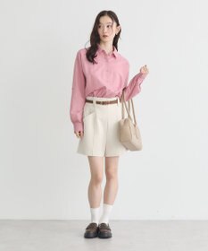 earth music&ecology 【接触冷感】綿麻混ベーシックシャツ