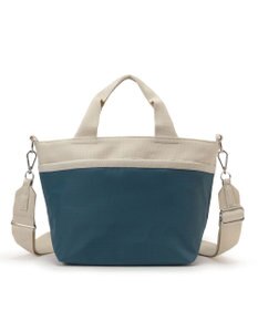 LeSportsac SMALL BUCKET TOTE/ブルーインディゴ/ベージュ