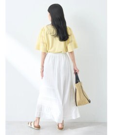 earth music&ecology フレア袖レースプルオーバー