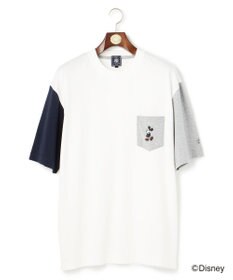 J.PRESS MEN 【DISNEY COLLECTION】【UNISEX】クレイジーパターンワンポイント Tシャツ / ミッキーマウス