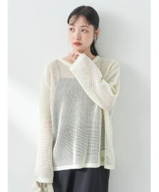 earth music&ecology ラメメッシュプルオーバー