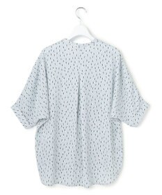 ICB L 【先行予約・WEB限定】BackSatinAmunzen 5分袖キーネックブラウス