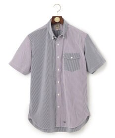 J.PRESS MEN 【クールマックス】クレイジーパターン サッカーシャツ/B.D.