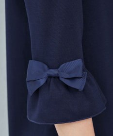 Tiaclasse 【洗える】グログランリボン付きフリル袖チュニック