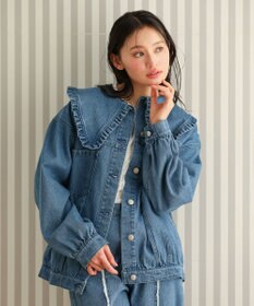 Green Parks ・ＤＯＵＢＬＥ　ＦＬＡＧＳ　フリルカラーＧジャン