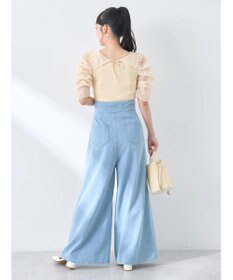 earth music&ecology ダブルベルトデザインワイドパンツ