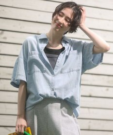Green Parks 半袖シアーデニムシャツ