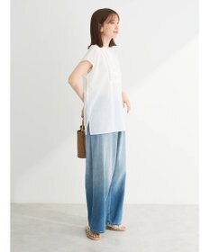 Green Parks ・ＥＬＥＮＣＡＲＥ　ＤＵＥ　ピンタックフレンチブラウス