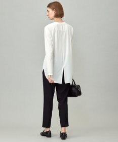 ICB L 【マシンウォッシャブル可】ライトトリコット バックスリット入り長袖プルオーバー