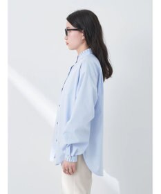 earth music&ecology Ｔ／Ｃ　スタンドフリルブラウス